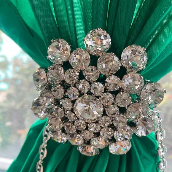 Paco Rabanne Long Sleeve Maxi Dress Emerald Green- Size 36. Worn once. - Picture 6 of 7